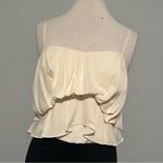 BCBGMAXAZRIA  Cream & Black Silk Spaghetti Strap Cocktail Party Dress Size 6 Photo 3