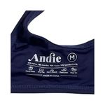 ANDIE One Shoulder Swim Top Navy Blue Size M Asymmetrical Minimalist Bikini VGUC Photo 3