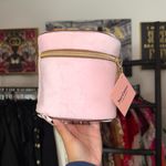Juicy Couture Pink Velour Travel Cosmetic Bag With Rhinestone Crest Photo 1