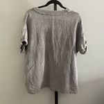 Wonderly  Gauzy Cotton Grey Blouse Size XL Photo 2