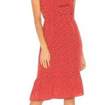 Lovers + Friends Rust Red Basil Mini Star Novelty Print Ruffle Hem Dress Size M Photo 0