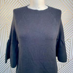 Anthropologie Moth Chester Sweater Tunic Dress Bell Sleeve Black Size Small Photo 3