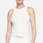 SKIMS NWT Cotton Jersey Crew High Neck Tank in Marble, Size XS Photo 0