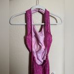 Scala Vintage Y2K  Silk Beaded Formal Prom Gown Sz XS in Pink‎ Open Low Back Photo 1