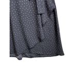 Loft Grey And White Polka Dot Wrap Dress size 2 Business Church Office Casual Photo 2
