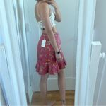 Zimmermann NWT Cavalier pink floral Flounce skirt in Rosa floral jacquard Photo 1