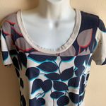 Tory Burch 3-D Leaf Print Pima Cotton T Shirt S Photo 2