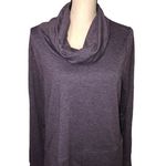 Yogalicious Womens Purple Cowl Neck Pullover Sweater Size L Relaxed Sweatshirt Photo 0