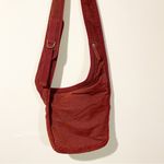 Fossil  Red Corduroy Crossbody Side‎ Bag Velcro Flap Travel Deep Photo 4