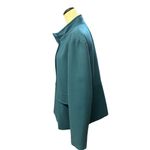 Old Navy Teal mock neck double breasted pea coat Photo 3