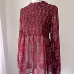 Xhilaration Burgundy Peplum Blouse Photo 1