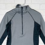 Under Armour  Women's Striped‎ 1/2 Zip Long Sleeve Athletic Pullover Top Medium Photo 2