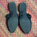 Qupid BLACK SUEDE WOVEN MULE SANDALS Photo 1