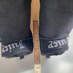 Juicy Couture  Black Faux Fur Lining Suede Embroidered Jewels Booties/Kerri 10 Photo 5