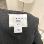 Sol Angeles Gauzy Slub Cotton Maxi Dress Tie Back Beachy Summer Black size M/L Photo 7