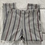 Free People  Mod Striped Women's Sz 4 Pants Cropped‎ Business Professional Photo 0