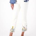Driftwood  Colette Sunny Embroidered Raw Edge Jeans size 12 NWT Photo 0