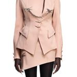 NWT H&M x MUGLER wool mini skirt antique pink Size 0 Photo 1