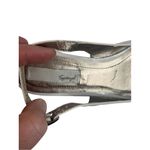 Spiegel Vintage  White Peep Toe 
Slingback Flats Size 8‎ Adjustable Strap Shoes Photo 2