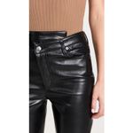 AGOLDE New! Black Leather Crisscross Straight Pants Sz 26 $378 Photo 4