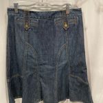 Adrienne Vittadini 90’s-y2k denim flare skirt flattering vertical tab pockets Photo 6