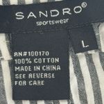 Sandro Seersucker Peplum 3/4 Sleeve Light Jacket Size Large Photo 7