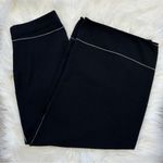 LIVIANA CONTI Pants Size XS Quiet Luxury Knit Wide Leg Cropped Wool Black Italy Photo 1