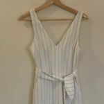 Wilfred White Pinstripe Romper sz 4 Open Back Romper Photo 8
