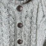 Liz Claiborne Vintage Liz Sport Cable Knit Button-Up Cropped Sweater Mint Green Size Small Photo 3