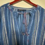Ralph Lauren Polo  Long Sleeve Alexia Blue Stripe blouse sz S Photo 2