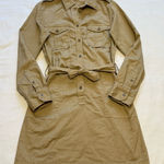 J.Crew Women’s Light Brown Belted Utility Shirt Dress Approx Size S/M Fall Photo 0
