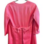 Sandra Sage Vintage Bow Satin Pink Long Opera Coat Jackie Kennedy Style 60s Photo 3