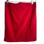 EXPRESS Women's Red Pencil Skirt Size 10 Knee Length Solid Photo 7