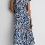 Reiss Livia Mosaic-print Cut-out Detail Woven Midi Dress Size 10 Photo 0