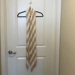 Gap  Tan & Cream Striped Scarf New Without Tag Photo 1