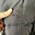 Lands' End full length black puffer coat women's size M hooded pockets winter Photo 3