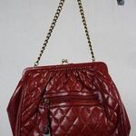 Apt. 9  Purse Red Quilted Handbag Clutch Metal Strap NEW Photo 0
