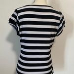 Worthington Petite Short Sleeve Top Size PL black and white stripe Photo 1