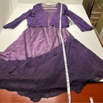 Komarov Ombré Tiered Hem Cocktail Dress & Chiffon Jacket Purple Womens XL NEW Purple Photo 11