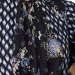 Rebecca Taylor  Paisley Printed Jumpsuit in Black 12 Womens Floral Dressy Outfit Photo 13