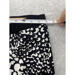 Banana Republic  Women's Skirt Pull On Size Medium Black White Pebble Print Photo 5