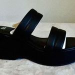 BP NEW Platform Wedge Black  Heel Sandals Womens 9.5 Photo 3