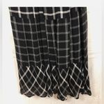 J. Jill Black White Mixed Print Plaid Print Midi Dress Size MED Photo 13