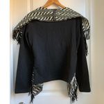 Pinko Fringed Knitwear Black White Blazer Bolero Bohemian Size 10‎ Photo 4