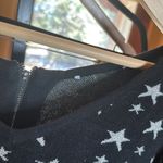 Lucy Paris  Shiny Star Black Silver Sweater Size Medium Photo 2
