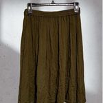 Modcloth Olive Green Button Bow Front Skirt Size S EUC!!! Photo 2