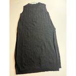 Prologue XS Black Sleeveless Dress Ribbed Knit V Neck Casual Cute Minimalist Photo 5