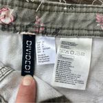Divided H&M Floral Distressed Jean Mini Skirt Sz 4 Women’s Olive / Army Green Photo 5