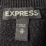 EXPRESS Lace Up V Neck Cold Shoulder Sweater Black Size XS Photo 11
