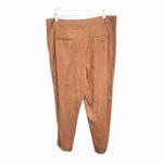 Calvin Klein Brown Faux Suede Cropped Pant Size 14 High Rise Straight Leg NWT Photo 5